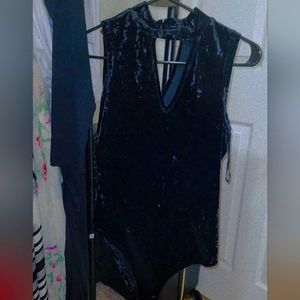 Say What Women's Black Sleeveless Bodysuit Tank Top Size medium